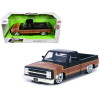 1985 Chevrolet C-10 Pickup Truck Black with Stripes and Paradox Wheels