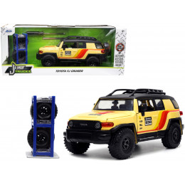 Toyota FJ Cruiser #938 Cream with Matt Black Top with Roof Rack and Stripes 