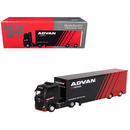 Mercedes-Benz Actros with Racing Transporter Red and Black 