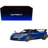 Pagani Huayra BC Blu Francia / Candy Blue Metallic with Carbon Accents 1/18 Model Car by Autoart