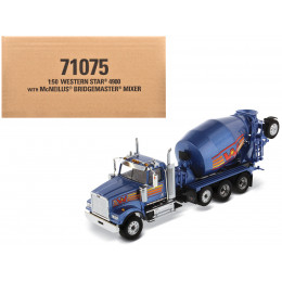 Western Star 4900 with Bridgemaster McNeilus Mixer Blue Metallic 