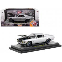 1970 Ford Mustang Boss 429 Matt Silver Limited Edition to 5,880 pieces Worldwide 1/24 Diecast Model Car by M2 Machines