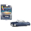 1950 Mercury Eight Chopped Top Convertible Lowrider Dark Blue Metallic with Light Blue Pinstripes and White Top and Interior