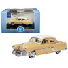 1954 Pontiac Chieftain 4 Door Maize Yellow with Winter White Top 1/87 (HO) Scale Diecast Model Car by Oxford Diecast