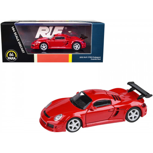 2012 RUF CTR3 Clubsport Guards Red 1/64 Diecast Model Car by Paragon Models