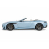 2023 Aston Martin DB12 Volante Caribbean Blue Pearl with White Interior 1/18 Model Car by GT Spirit