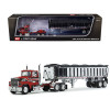 Ford LTL 9000 Day Cab with East End Dump Trailer Red and Black 1/64 Diecast Model by DCP/First Gear