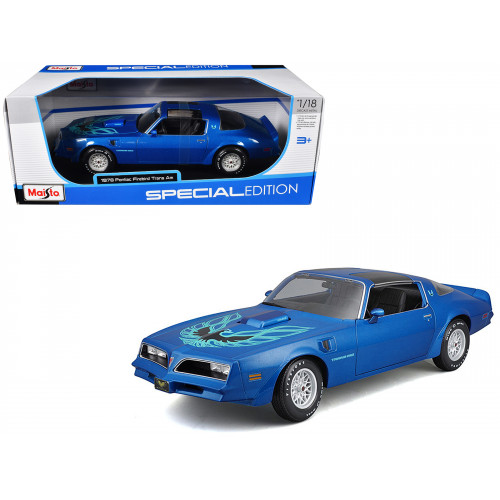 1978 Pontiac Firebird Trans Am Blue Metallic with Hood Graphics 