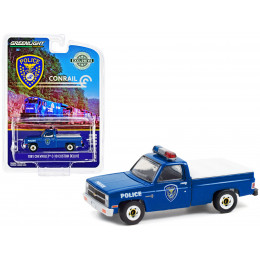 1981 Chevrolet C-10 Custom Deluxe Pickup Truck Blue with White Truck Bed Cover 