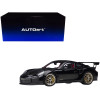 Porsche 911 (991.2) GT2 RS Weissach Package Black with Carbon Stripes 1/18 Model Car by Autoart