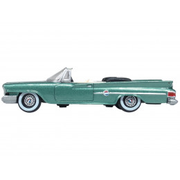 1961 Chrysler 300 Convertible Pinewood Green Metallic 1/87 (HO) Scale Diecast Model Car by Oxford Diecast