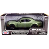 2018 Dodge Challenger SRT Hellcat Widebody Green Metallic with Black Stripes 1/24 Diecast Model Car by Motormax