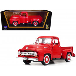 1953 Ford F-100 Pickup Truck Red 1/18 Diecast Model Car by Road Signature