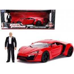 Lykan Hypersport Red with Lights and Dom Figurine 
