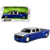 1999 Chevrolet Silverado Dually Pickup Truck Blue Metallic and Silver with Stock Wheels