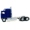 Kenworth K100 with 1-Bar Grill and X-Long Chrome Chassis Blue 1/87 (HO) Plastic Model Car by Promotex