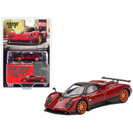 Pagani Zonda F Rosso Dubai Red Metallic with Black Top Limited Edition to 3000 pieces Worldwide 1/64 Diecast Model Car by Mini GT