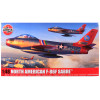Level 2 Model Kit North American F-86F Sabre Aircraft with 2 Scheme Options 1/48 Plastic Model Kit by Airfix