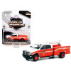 2018 Ram 3500 Dually Crane Truck Red and White with Stripes