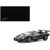 Lamborghini Countach LP 500R Black with White Interior 1/18 Diecast Model Car by Kyosho