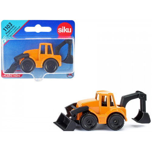 Backhoe Loader Yellow and Black Diecast Model by Siku