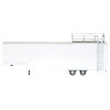 Race Horse Transport Trailer White 1/87 (HO) Plastic Model by Promotex