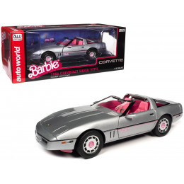 1986 Chevrolet Corvette Convertible Silver Metallic with Pink Interior 