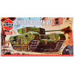 Level 2 Model Kit British Churchill Mk.VII Tank 1/76 Plastic Model Kit by Airfix