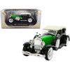 1934 Duesenberg Black and Green 1/32 Diecast Model Car by Signature Models