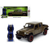 2020 Jeep Gladiator Rubicon Pickup Truck Dark Green Metallic with Extra Wheels
