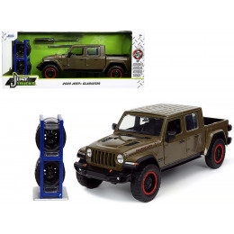 2020 Jeep Gladiator Rubicon Pickup Truck Dark Green Metallic with Extra Wheels 