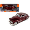 1948 Chevrolet Aerosedan Fleetline Dark Red Metallic 1/24 Diecast Model Car by Motormax