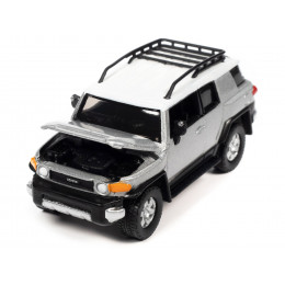 2007 Toyota FJ Cruiser Titanium Silver Metallic with White Top and Roofrack 