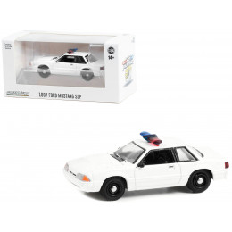1987-1993 Ford Mustang SSP White Police Car with Light Bar 