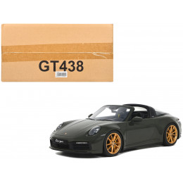 2020 Porsche 992 Targa 4S Dark Green 1/18 Model Car by GT Spirit