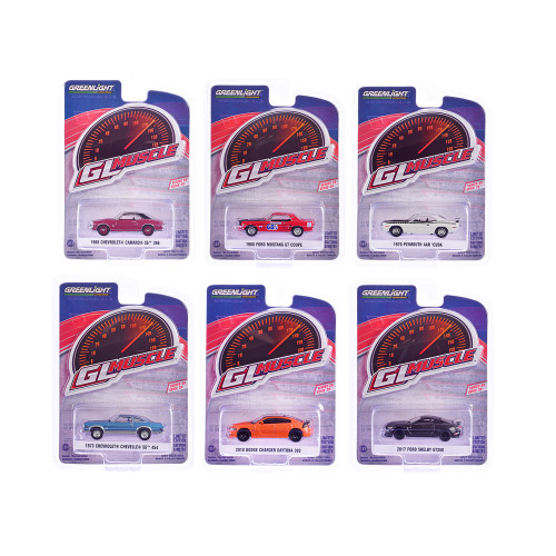 'GreenLight Muscle' Set of 6 pieces Series 29 1/64 Diecast Model Cars by Greenlight