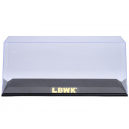 Collectible Display Show Case with Black Plastic Base and Gold 