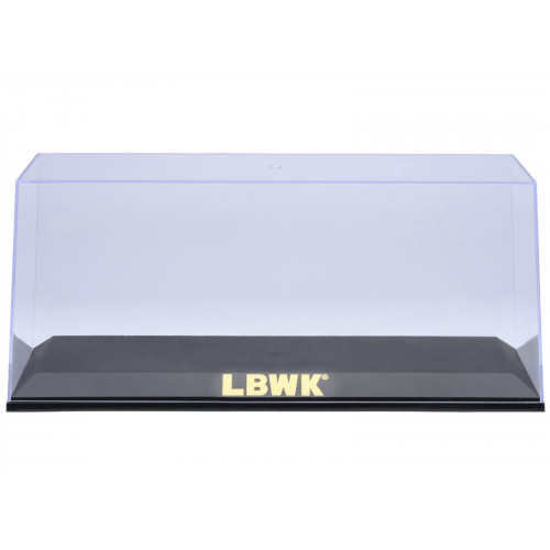 Collectible Display Show Case with Black Plastic Base and Gold 