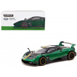 Pagani Huayra BC Trifoglio Verde Green Metallic and Black with Yellow Stripes 