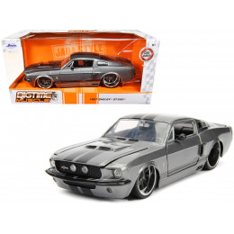 1967 Ford Mustang Shelby GT500 Gray Metallic with Black Stripes 