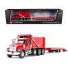Western Star 49X Truck with Ox Bodies Dump & Beaver Tail Trailer Viper Red 1/64 Diecast Model by DCP/First Gear