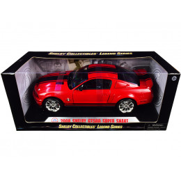 2008 Ford Shelby Mustang GT500 Super Snake Red with Black Stripes 