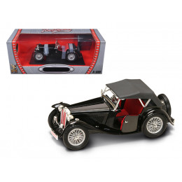 1947 MG TC Midget Black 1/18 Diecast Model Car by Road Signature