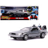 DeLorean Brushed Metal Time Machine with Lights (Flying Version) 