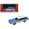 1970 Ford Galaxie Station Wagon Blue and White with Blue Interior