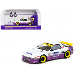 Mazda RX-7 FC3S Pandem RHD (Right Hand Drive) #66 White and Purple with Graphics 