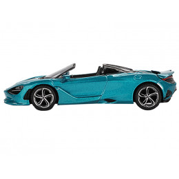McLaren 750S Spider Belize Blue Metallic Limited Edition 1/64 Diecast Model Car by Mini GT