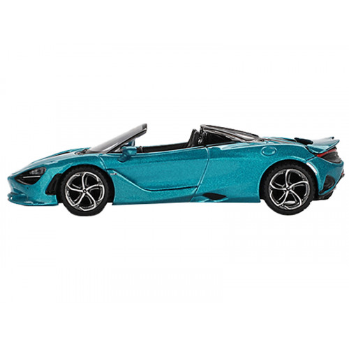 McLaren 750S Spider Belize Blue Metallic Limited Edition 1/64 Diecast Model Car by Mini GT
