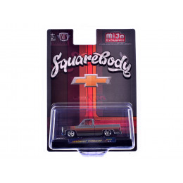 1978 Chevrolet C10 Silverado Pickup Truck Gray with Stripes Limited Edition to 8580 pieces Worldwide 1/64 Diecast Model Car by M2 Machines
