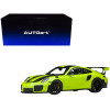 Porsche 911 (991.2) GT2 RS Weissach Package Acid Green with Carbon Stripes 1/18 Model Car by Autoart